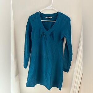 athleta blue long sleeve dress